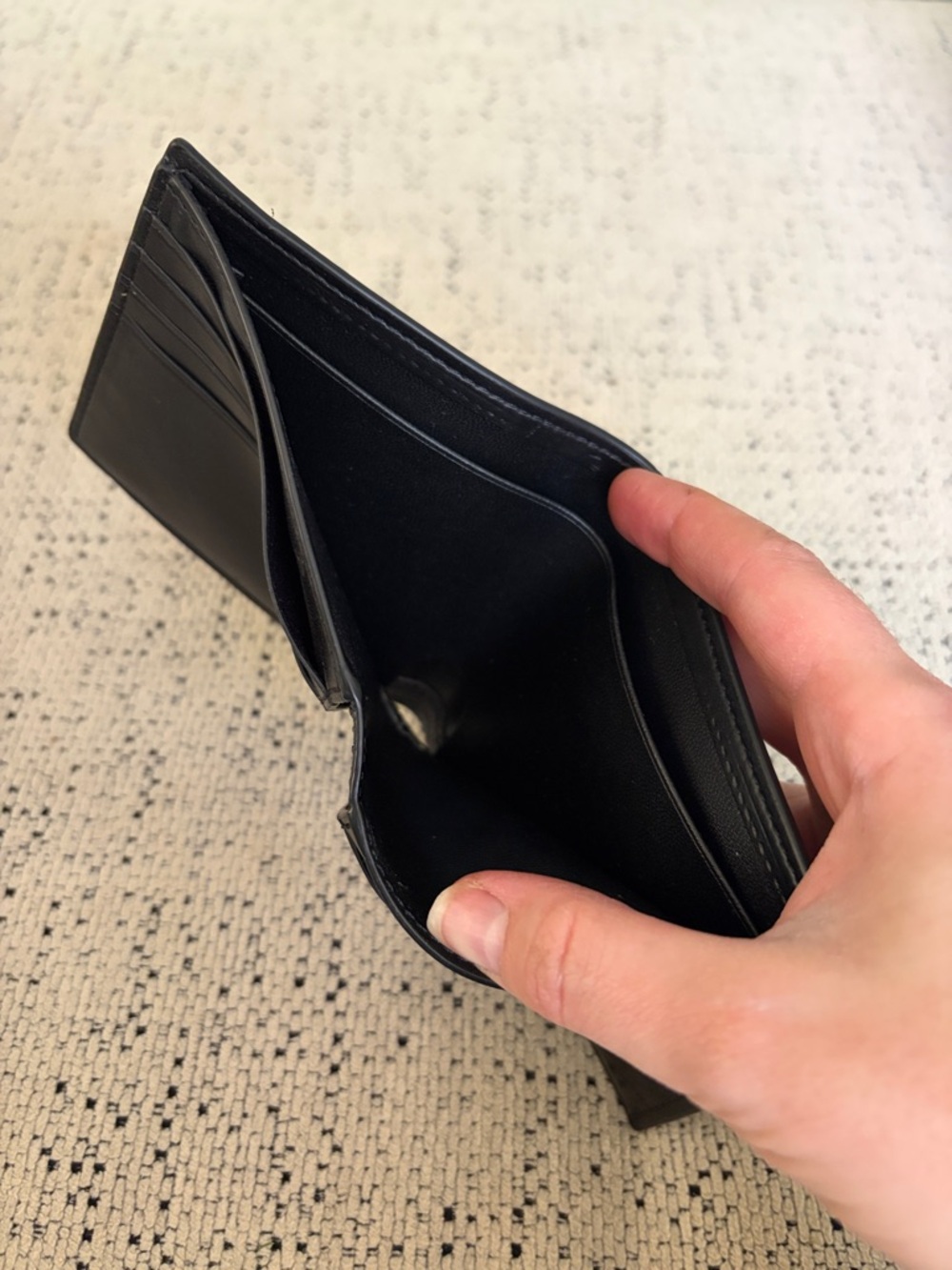 Coach Two-Tone Black Signature Canvas Bi-Fold Wallet - Picture 5 of 6